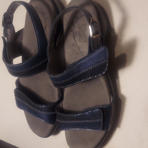 SAS Leather Blue Comfort Sandals 7.5 - Picture 8 of 8
